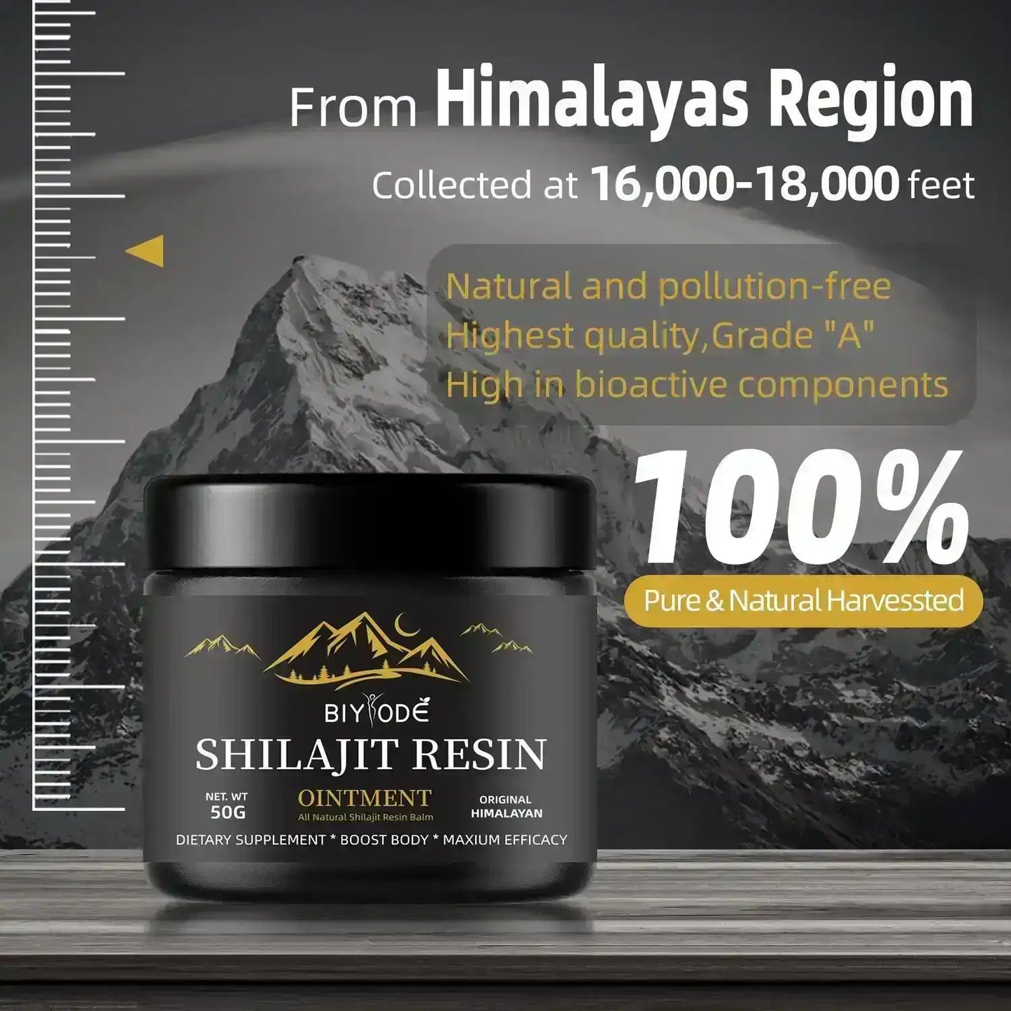 Himalayan shilajit resin supplement