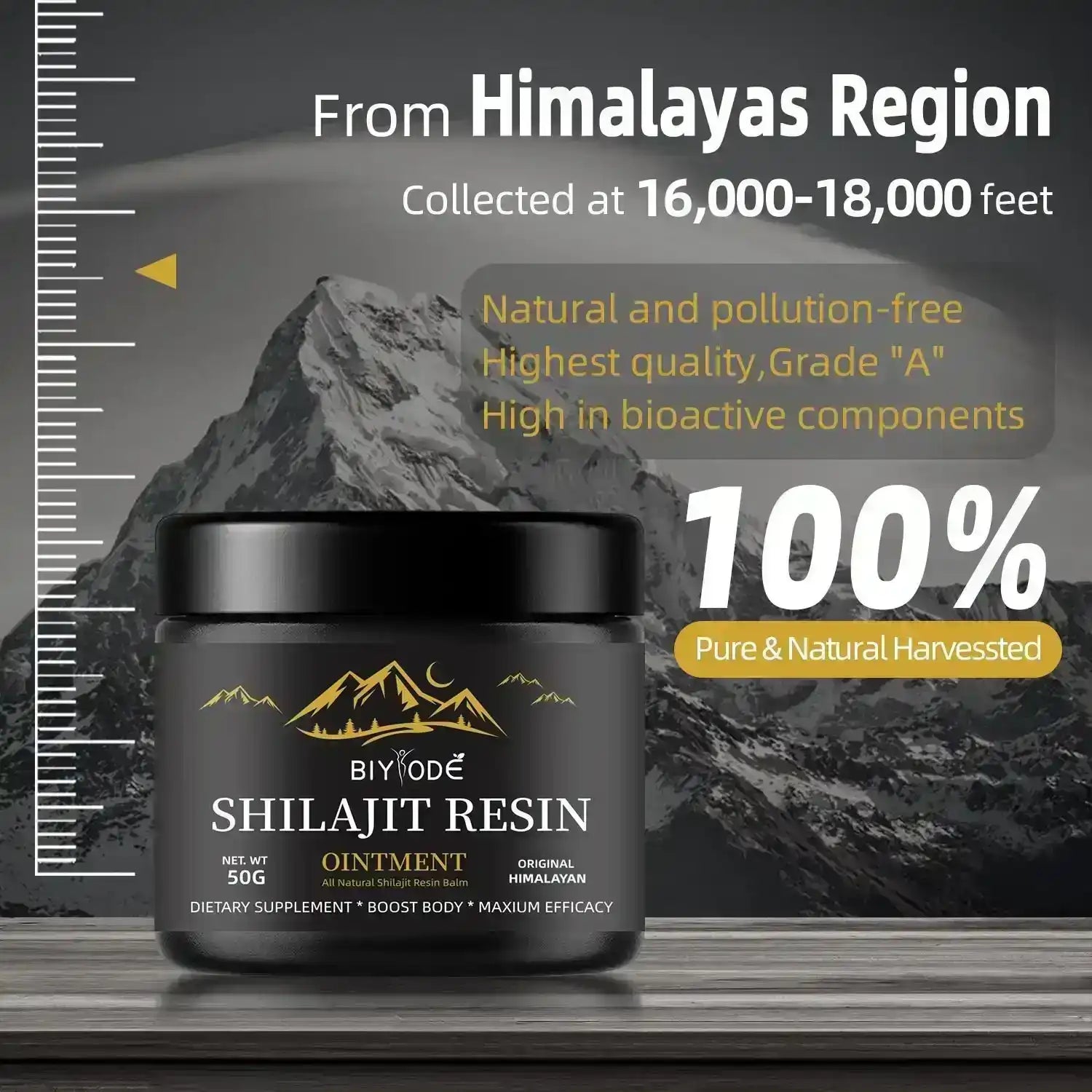 Himalayan shilajit resin supplement