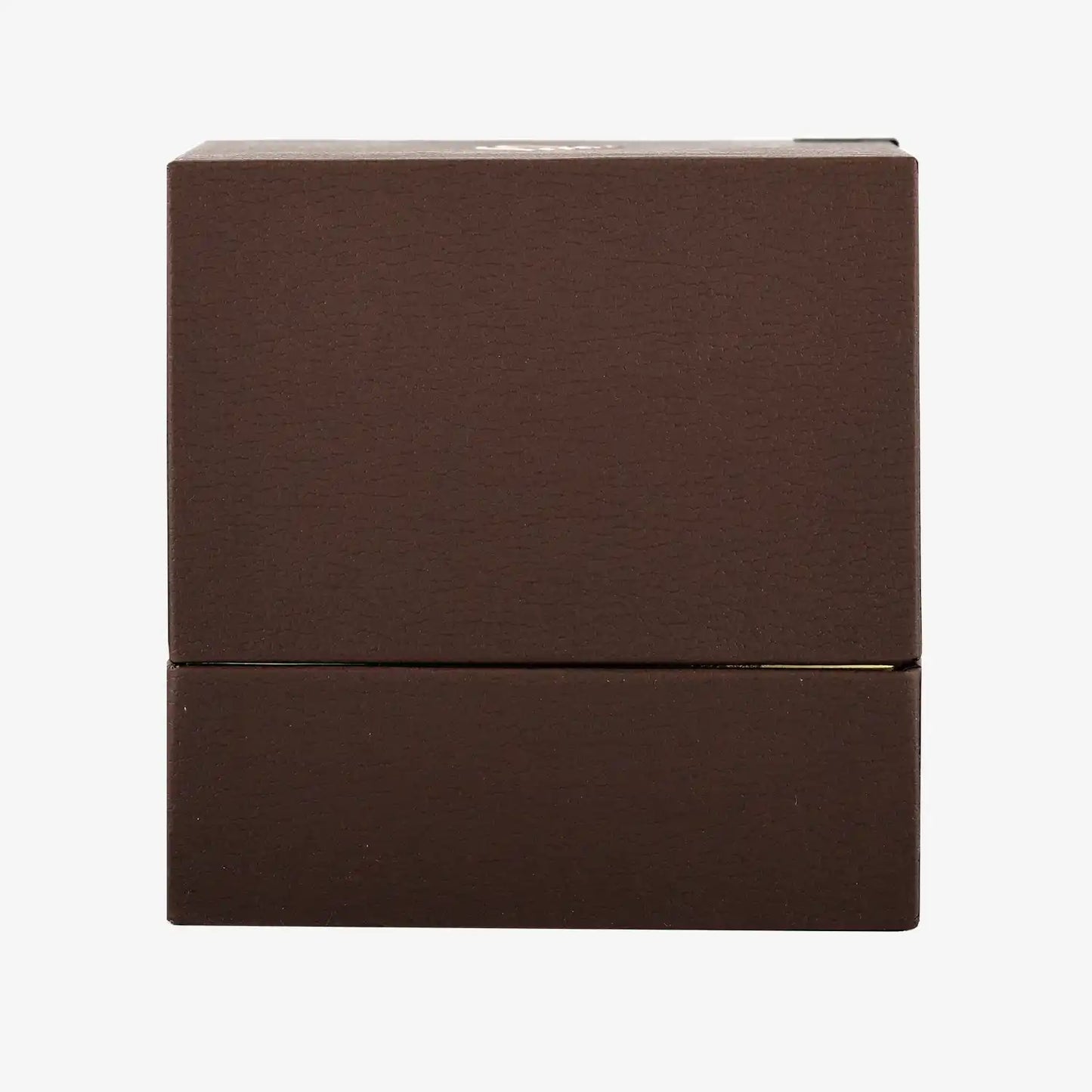 Minimalist brown square box on white background, Middle Eastern product packaging