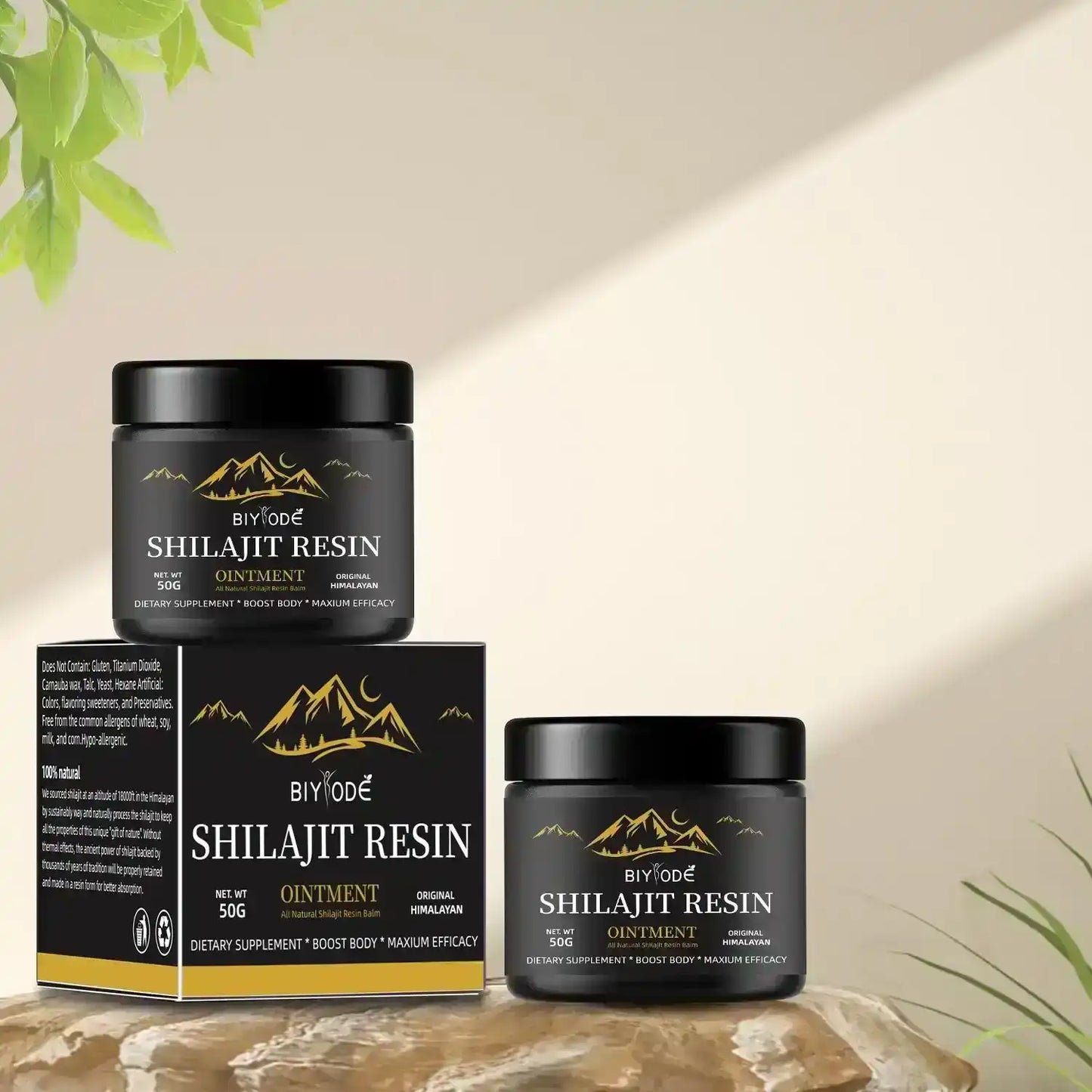 Himalayan shilajit resin supplement