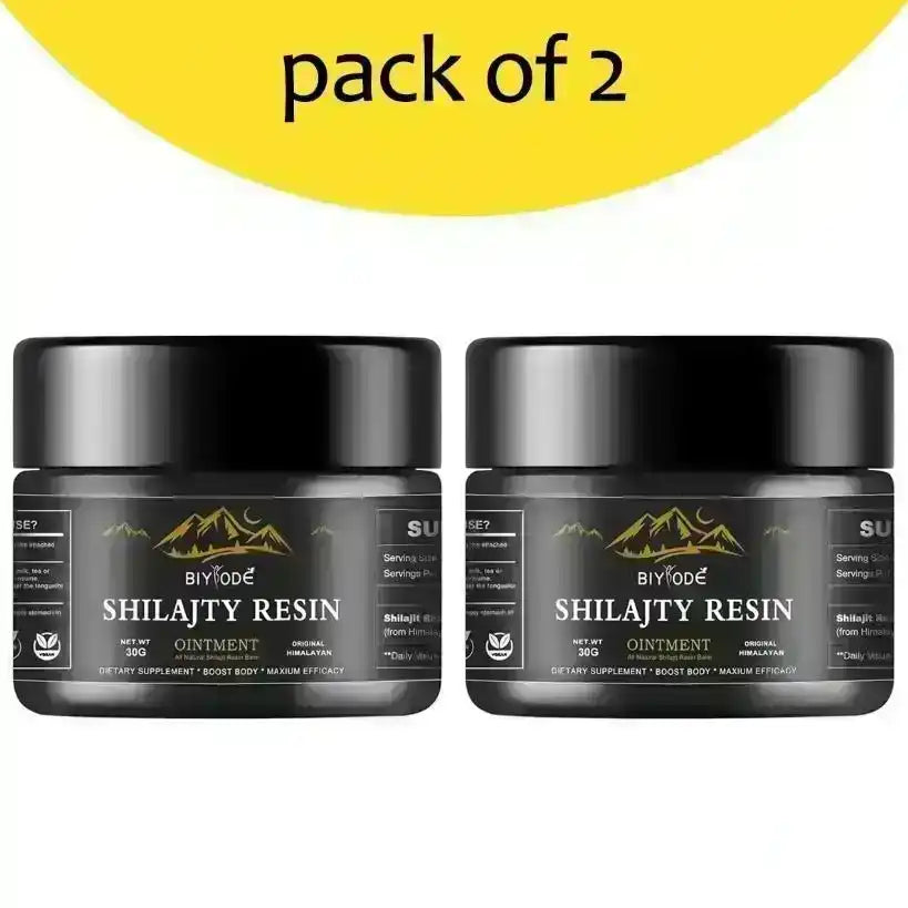 Pack of 2 Biyode Shilajty Resin ointment jars, Himalayan dietary supplement