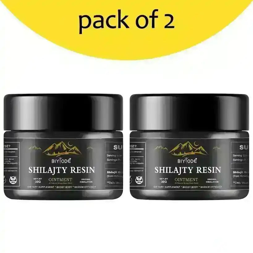 Pack of 2 Biyode Shilajty Resin ointment jars, Himalayan dietary supplement