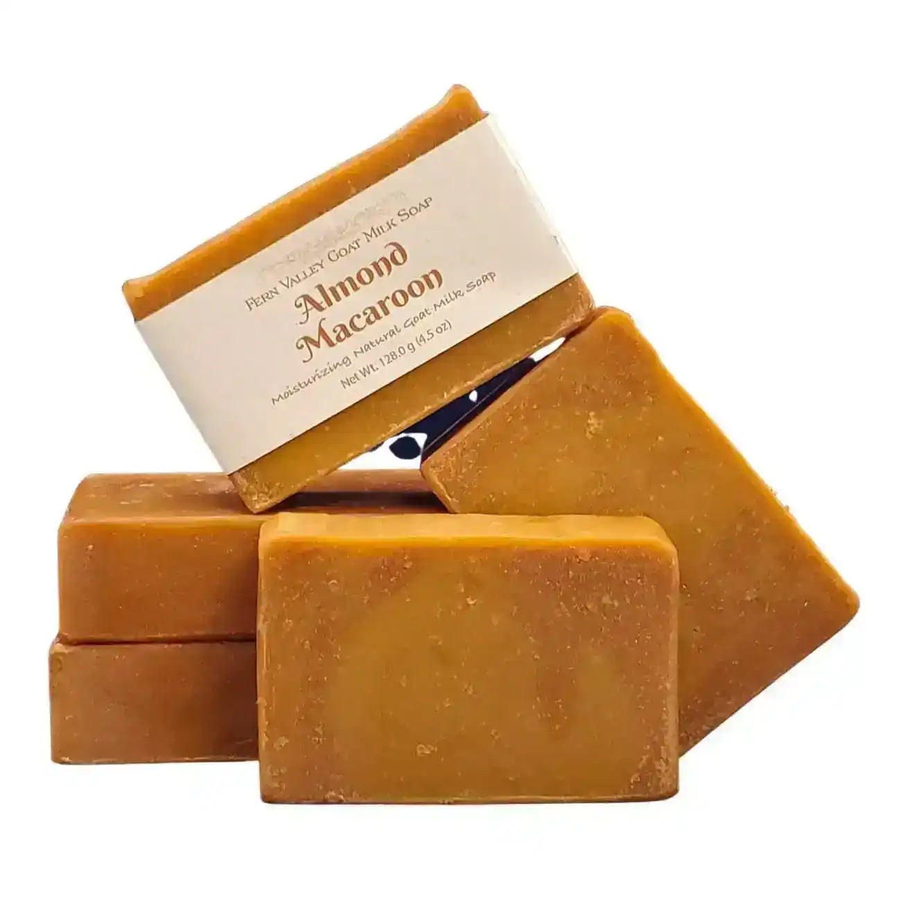Almond Macaroon goat milk soap bars, moisturizing natural soap with rich texture