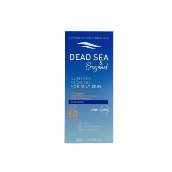 Dead Sea & Beyond Sunsafe Facial Gel for Oily Skin SPF 50, UVB + UVA protection, 50ml