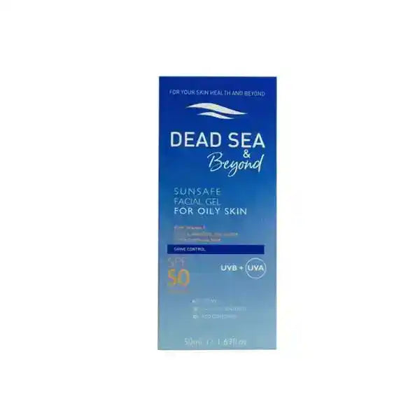 Dead Sea & Beyond Sunsafe Facial Gel for Oily Skin SPF 50, UVB + UVA protection, 50ml