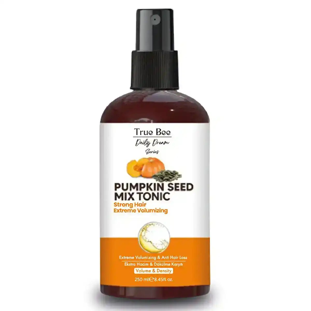 Pumpkin Seed Mix Tonic for strong hair and extreme volumizing, 250ml spray bottle