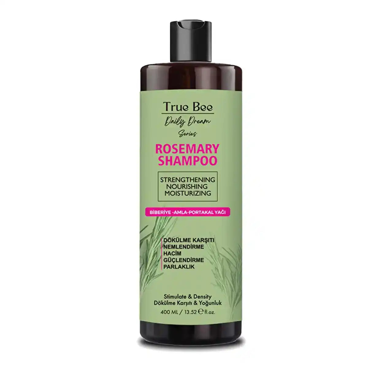 True Bee Rosemary Shampoo for strengthening, nourishing & moisturizing hair with natural herbs