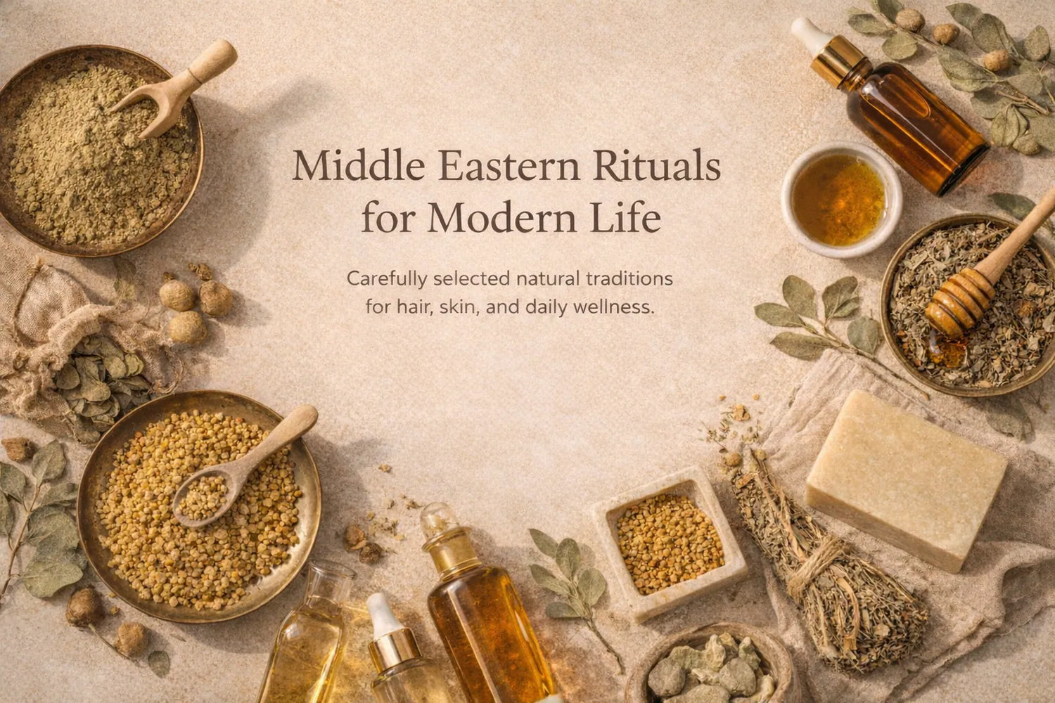 MELevant Middle Eastern rituals natural herbs oils wellness collection