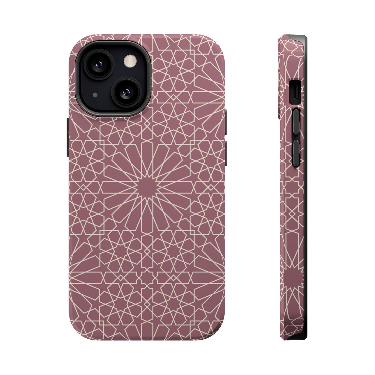 Pink Flower 🌸 Geometric Design Iphone Magnetic Tough Case