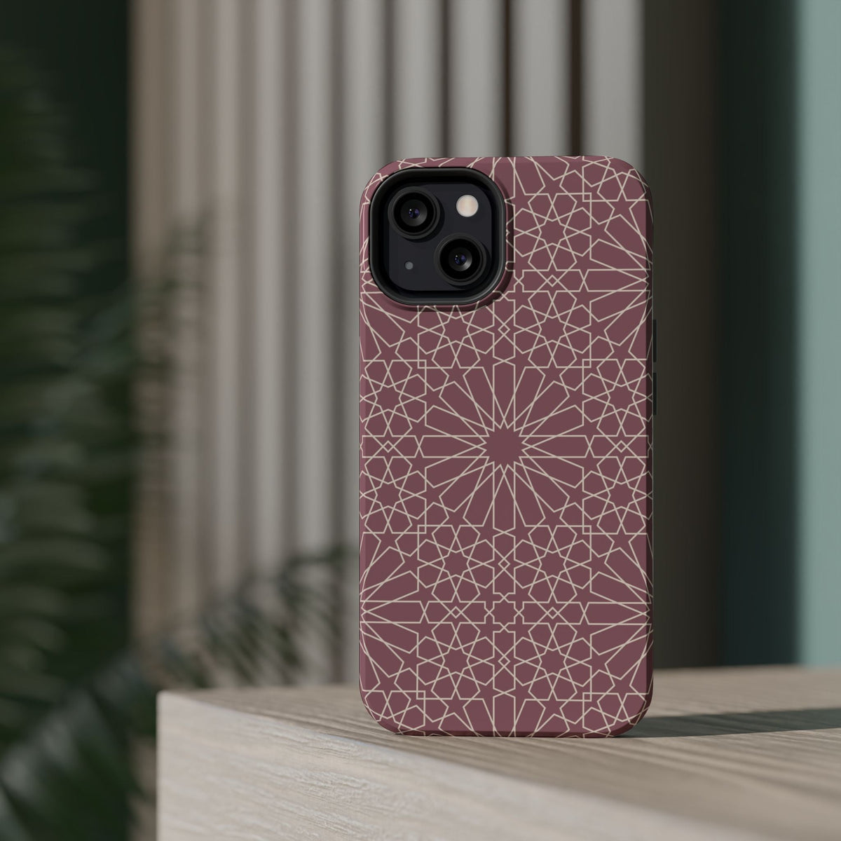 Pink Flower 🌸 Geometric Design Iphone Magnetic Tough Case