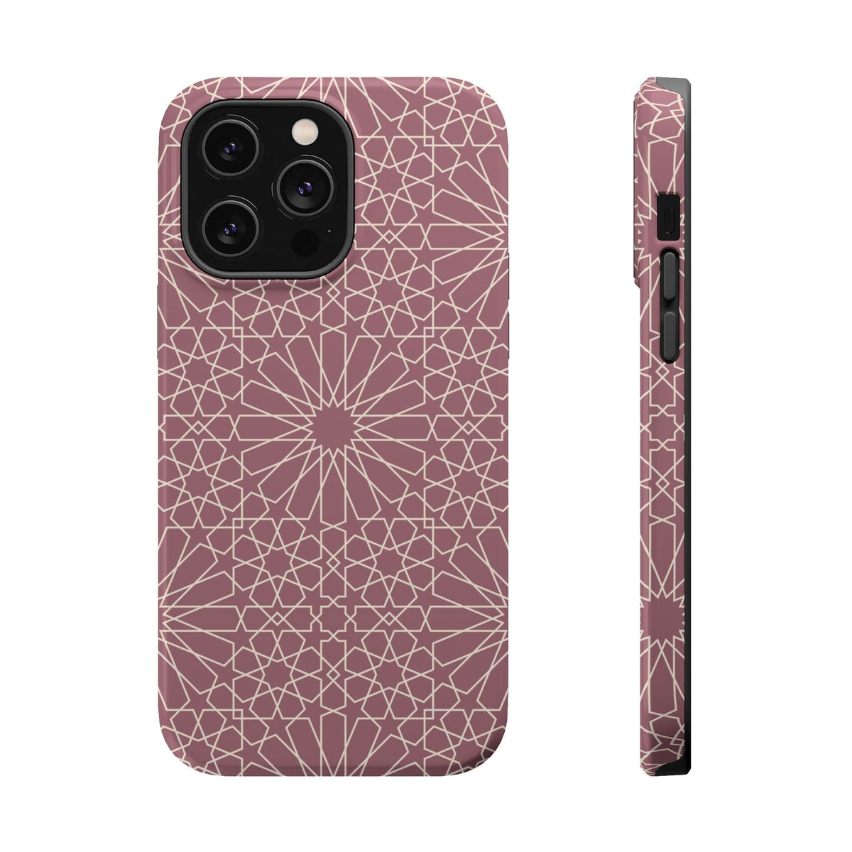 Pink Flower 🌸 Geometric Design Iphone Magnetic Tough Case
