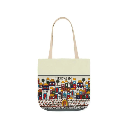 Jerusalem City  Tote Bag, 3-Color Straps