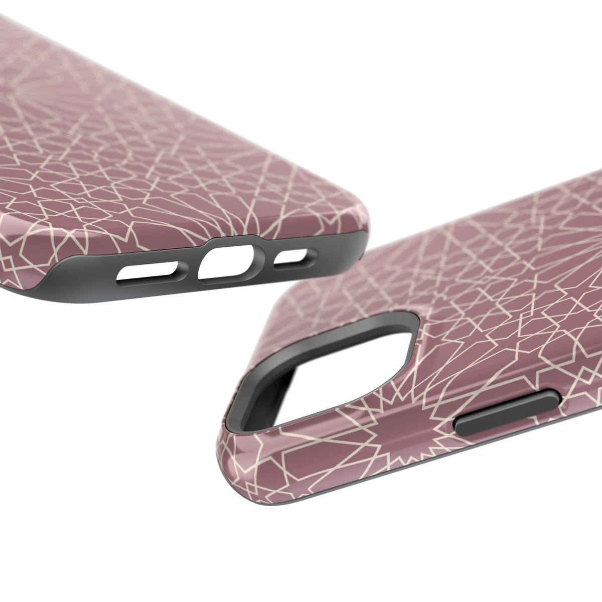 Pink Flower 🌸 Geometric Design Iphone Magnetic Tough Case