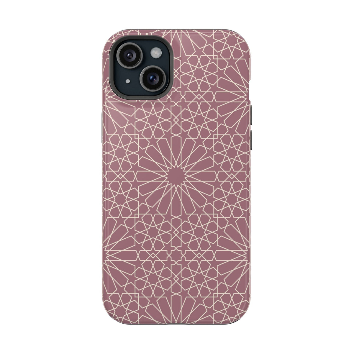 Pink Flower 🌸 Geometric Design Iphone Magnetic Tough Case