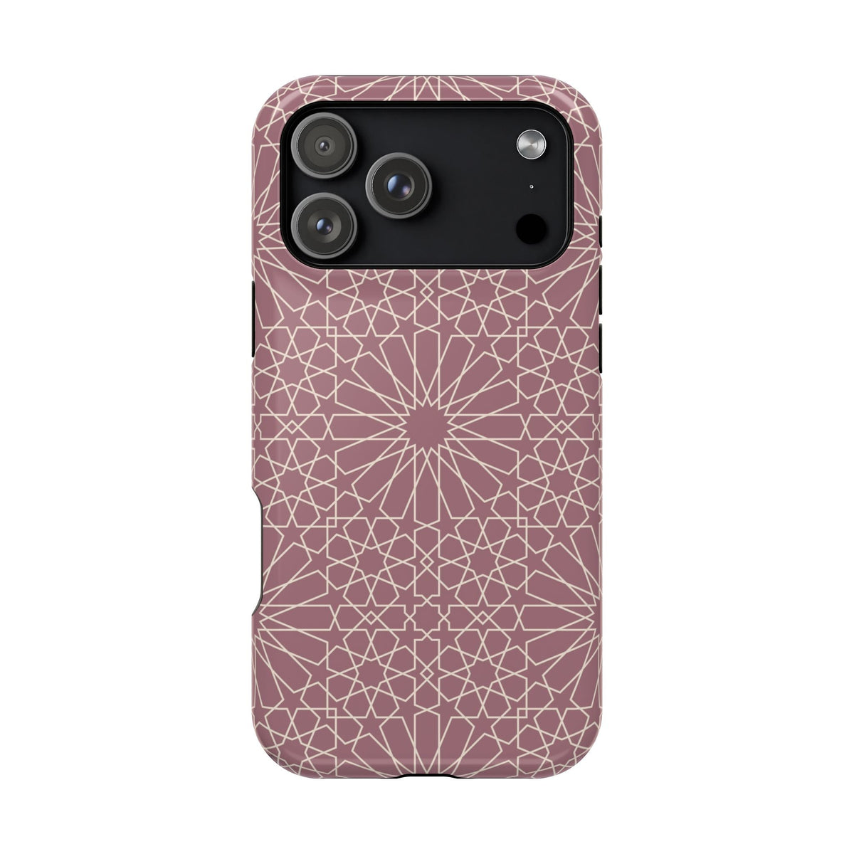 Pink Flower 🌸 Geometric Design Iphone Magnetic Tough Case