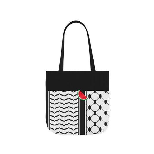 Black and White Kufieh Design Tote Bag