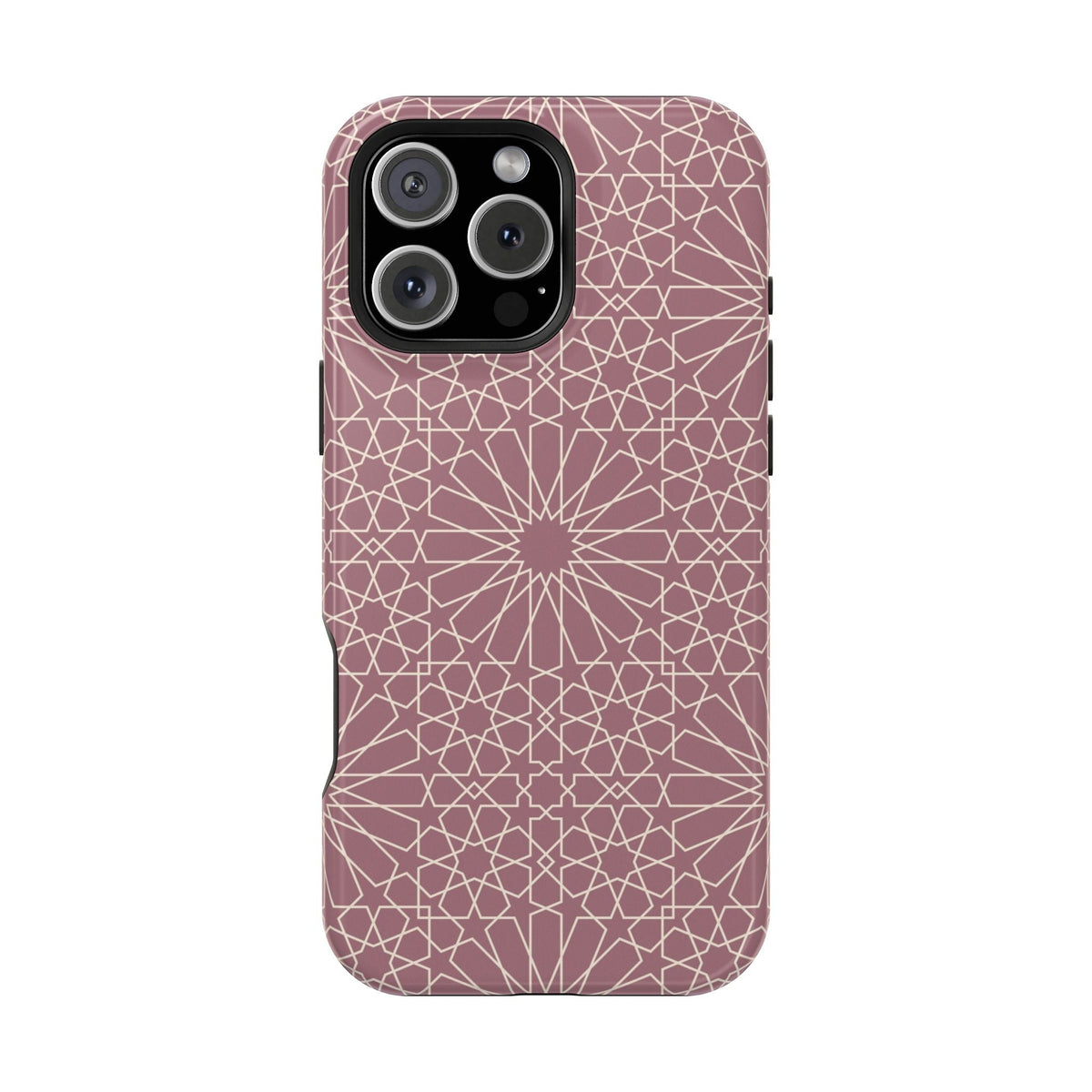 Pink Flower 🌸 Geometric Design Iphone Magnetic Tough Case