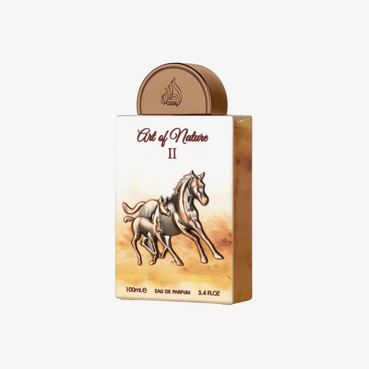 Art of Nature II Middle Eastern perfume bottle with embossed horses on front