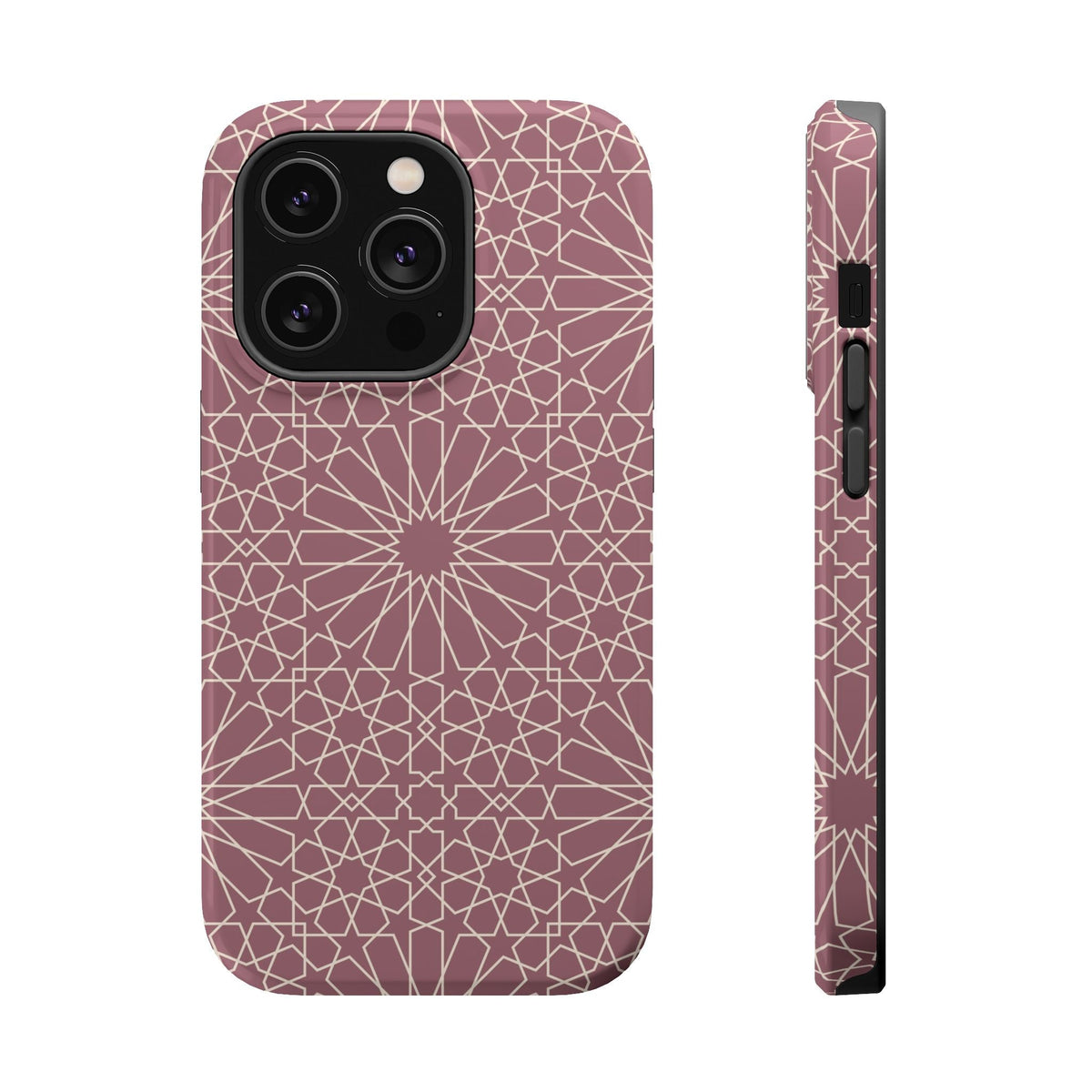 Pink Flower 🌸 Geometric Design Iphone Magnetic Tough Case