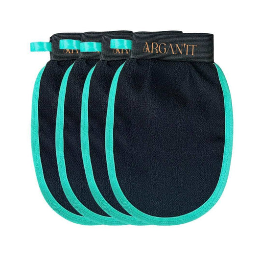 Argan'it Korean Exfoliating Glove – 4 Pack | Dead Skin Remover Body Scrubber