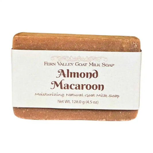 Almond Macaroon goat milk soap bar, moisturizing natural soap with rustic texture, 4.5 oz
