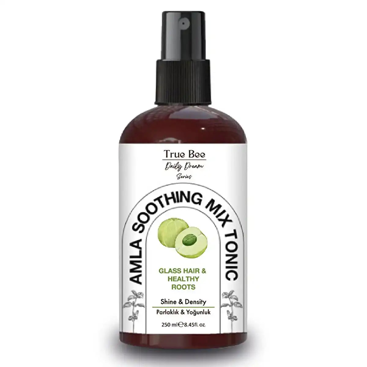 Amla Soothing Mix Tonic for glass hair & healthy roots, 250ml spray bottle with natural ingredients