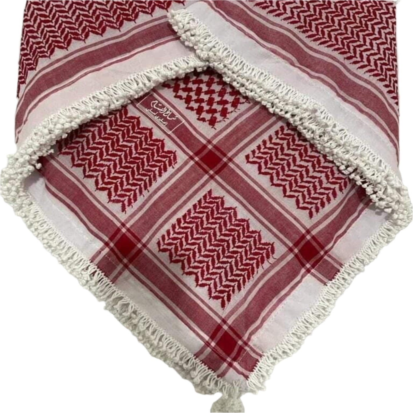 Red Fringed Shemagh Jordanian Shemagh Arab Scarf Hatta Kuffiye  شماغ مهدب أميري