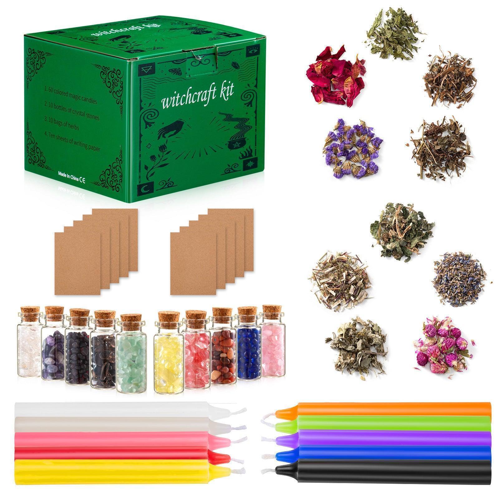 Crystal Dry Herb Colorful Candle Set - MELevant