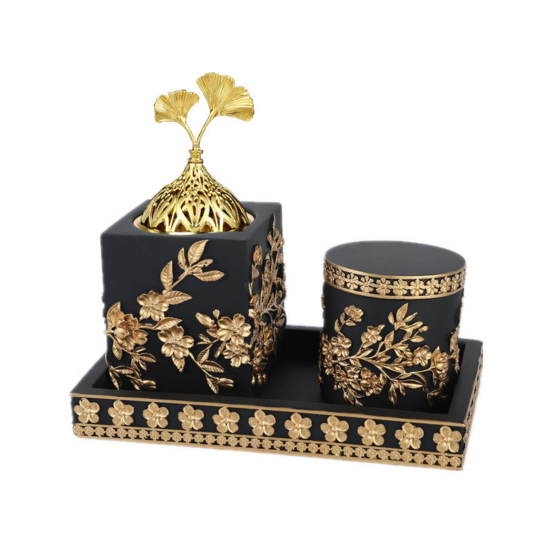 Luxury Arabian Bakhoor Burner Set – Middle Eastern Oud & Incense Decor