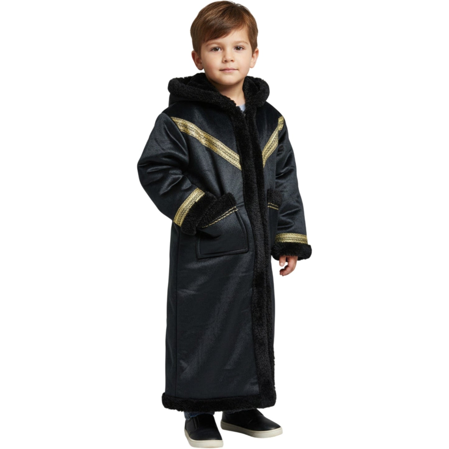 Kids Winter Fur Coat – Hooded & Stylish for 3-4 Year Olds, Warm Faux Fur Outerwear