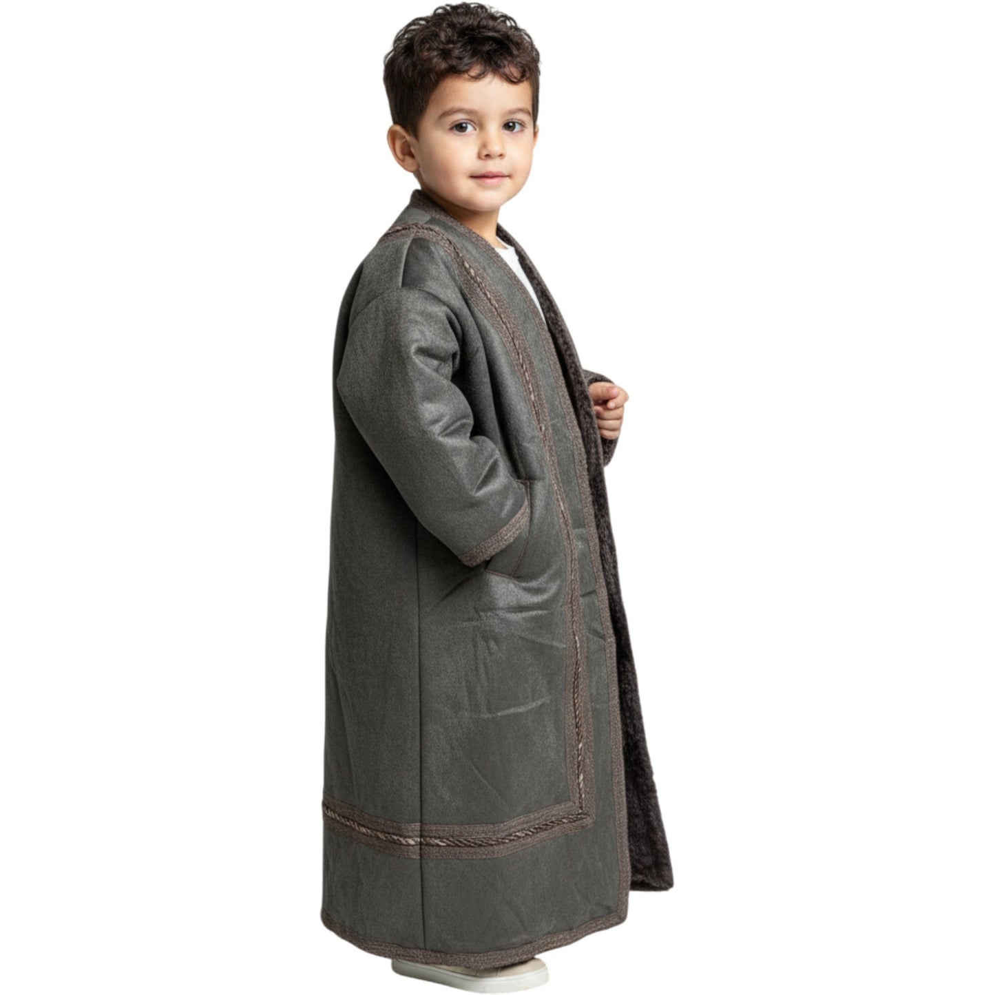 Kids Winter Fur Coat – Hooded & Stylish for 3-4 Year Olds, Warm Faux Fur Outerwear