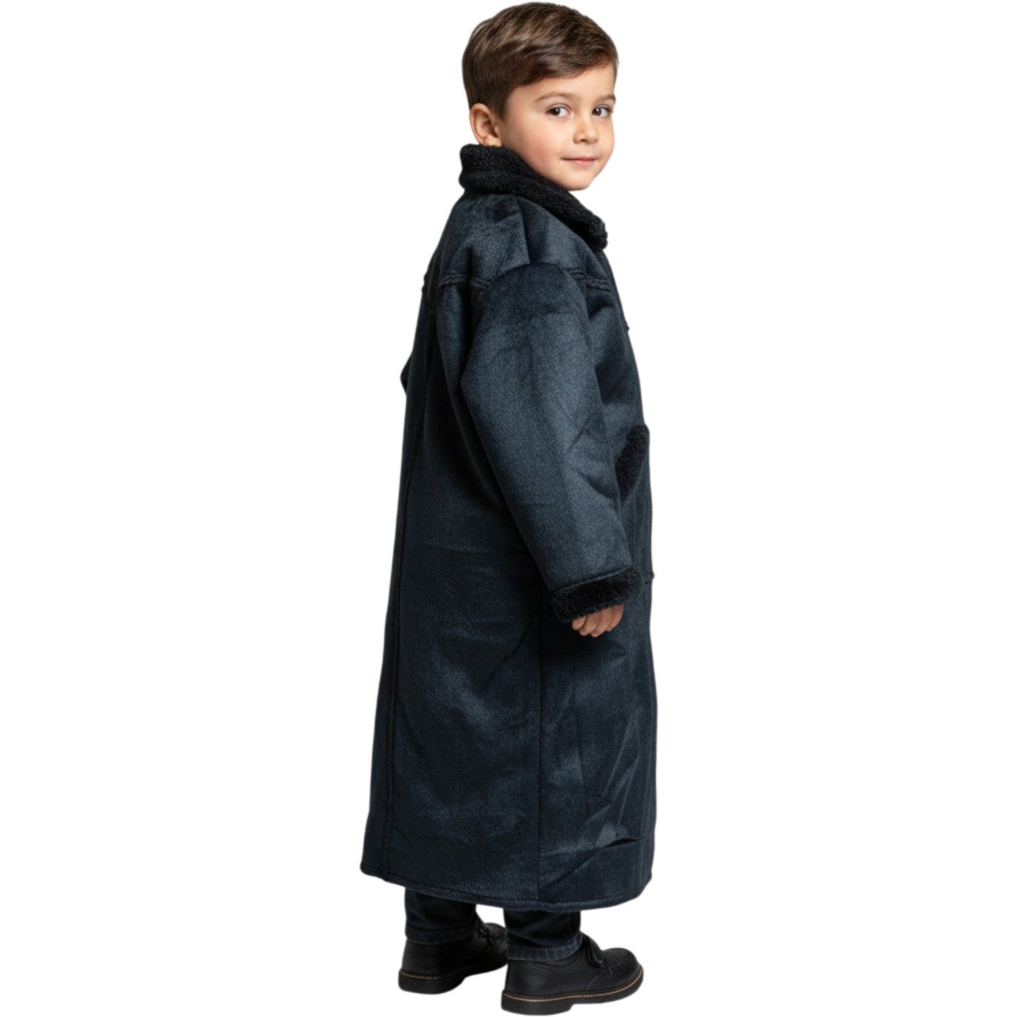 Kids Winter Fur Coat – Hooded & Stylish for 3-4 Year Olds, Warm Faux Fur Outerwear